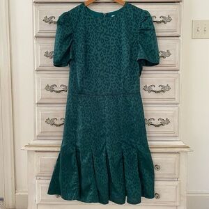 Vici Green Leopard Print Dress